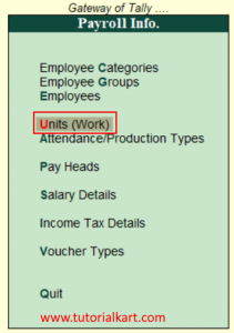 How to Create Simple Payroll Units in Tally