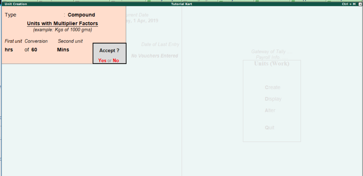 How to Create Compound Payroll Units in Tally