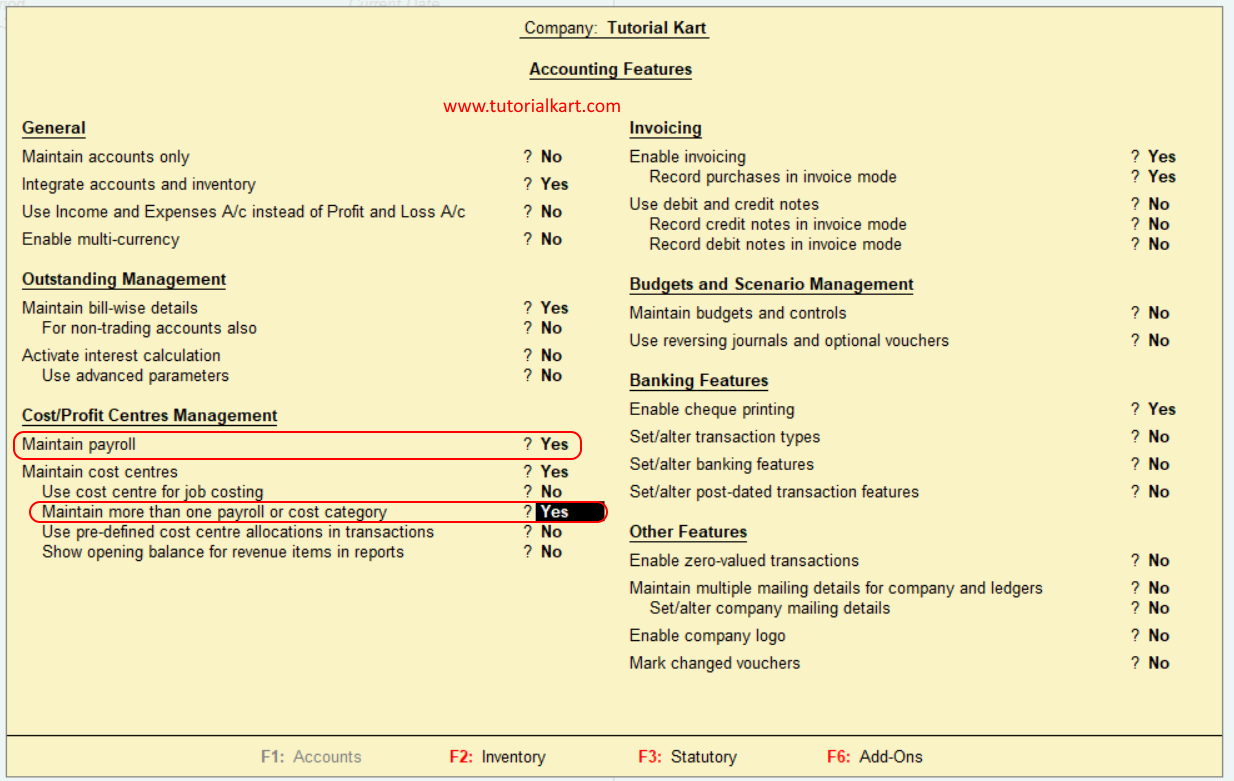 Maintain payroll in Tally