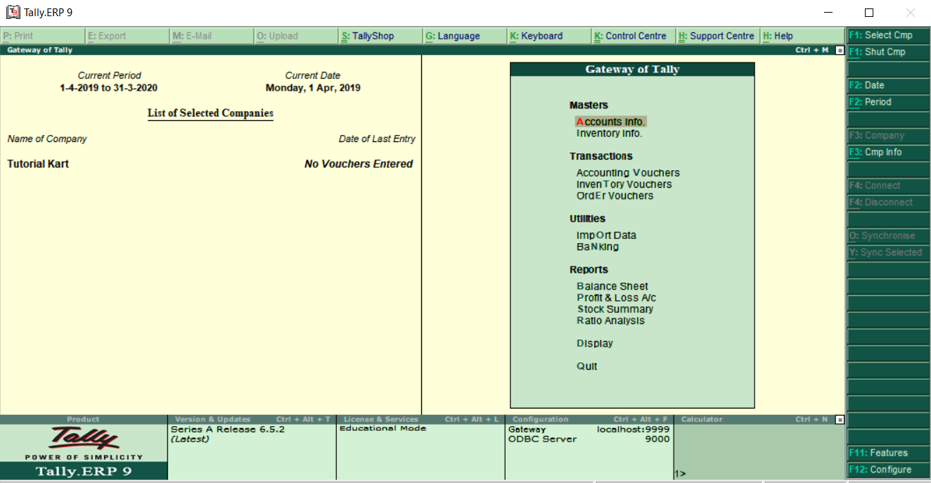 Tally.ERP 9 - Latest version of tally