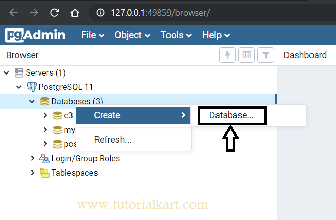 PostgreSQL Create Database