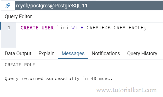 PostgreSQL - Create Users 