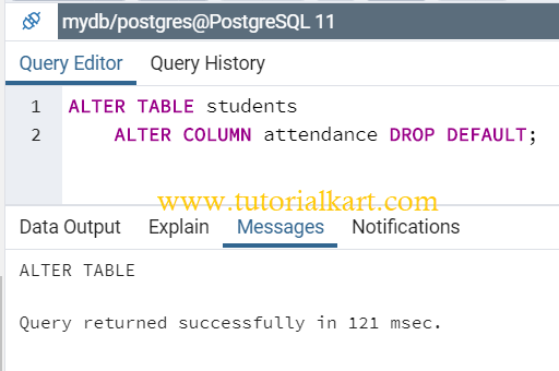 PostgreSQL Delete Column - ALTER COLUMN DROP