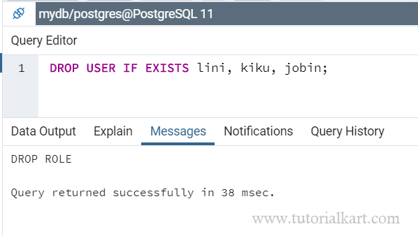 PostgreSQL - Drop multiple users