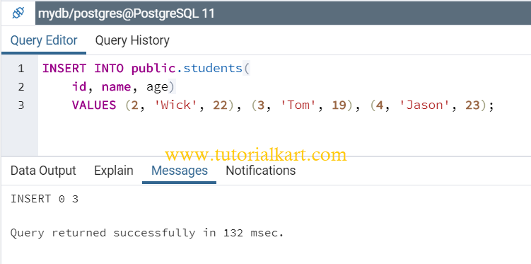 postgresql count rows in table