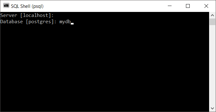 PostgreSQL psql choose database