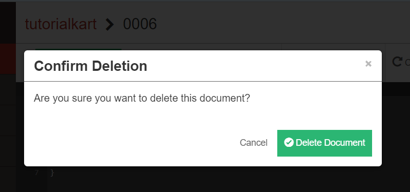 CouchDB - Delete Document - Confirm Deletion