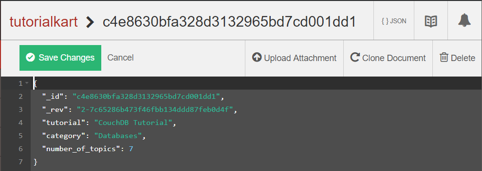 CouchDB Tutorial - Edit Document