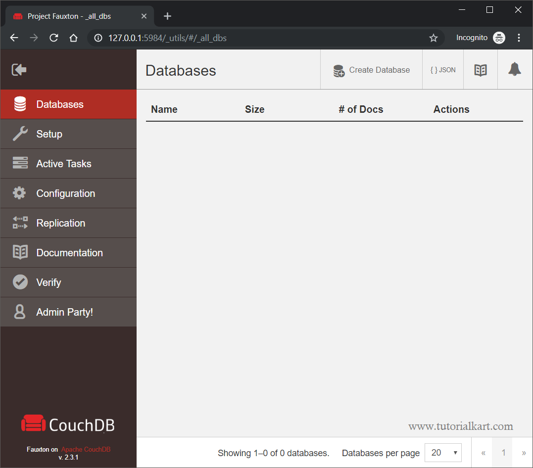 CouchDB Web Interface