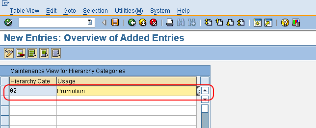 Establish Hierarchy Category in SAP