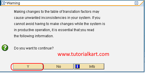 Exchange Ratios for Currency Translation warning message in SAP