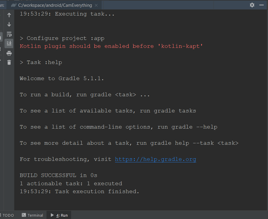 Kotlin plugin should be enabled before 'kotlin-kapt'
