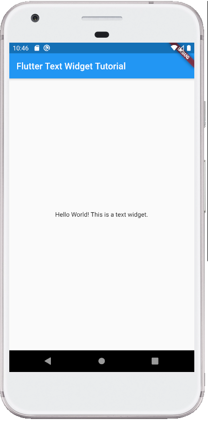 Flutter text widget example