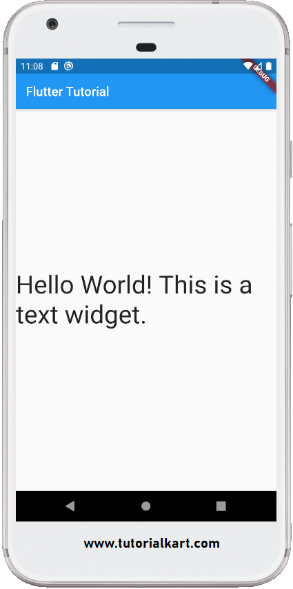 Flutter - How to change Font Size of Text Widget? - TutorialKart