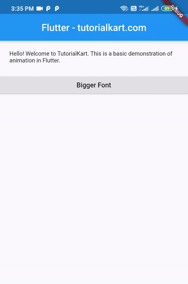 Flutter Animation Basic Example