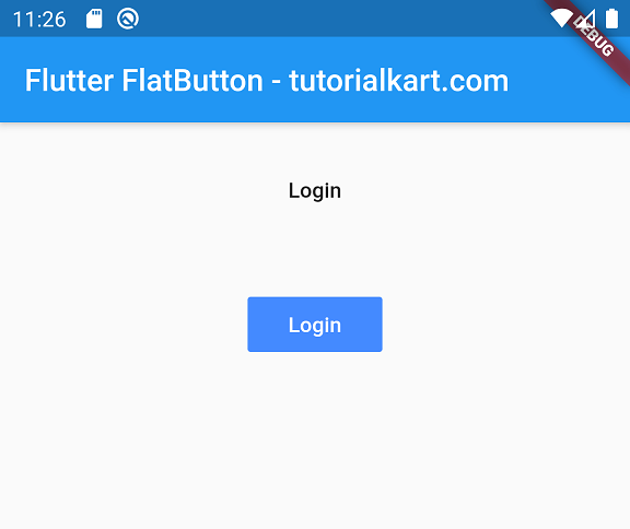 Flutter FlatButton Example