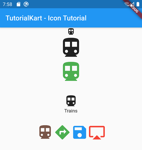 Flutter Icon Tutorial - Examples