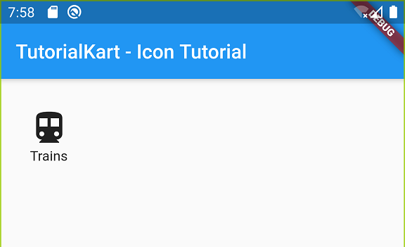Flutter Icon with Text label below