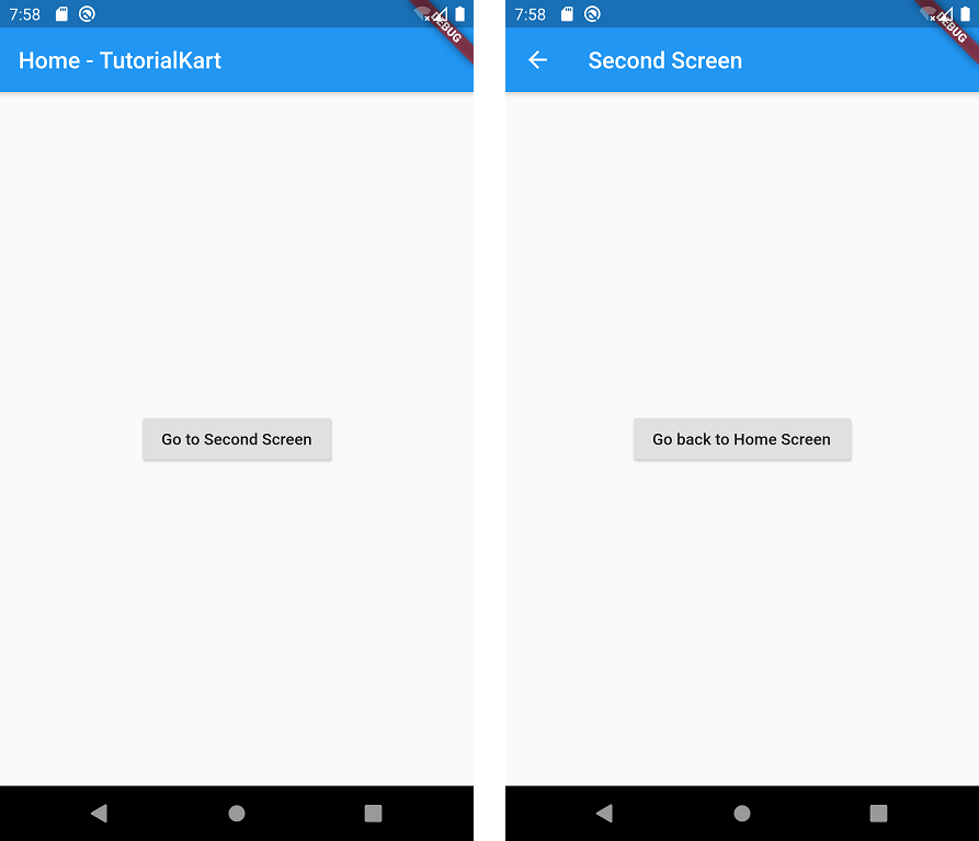 Flutter Navigation from One screen to Another