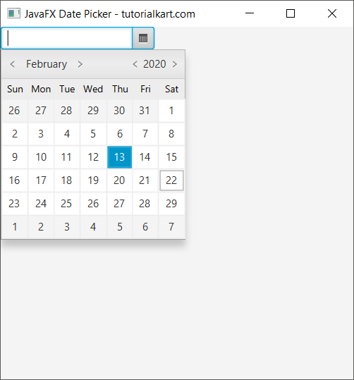 JavaFX DatePicker