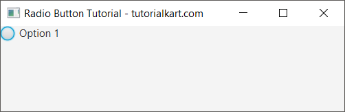 JavaFX RadioButton basic example