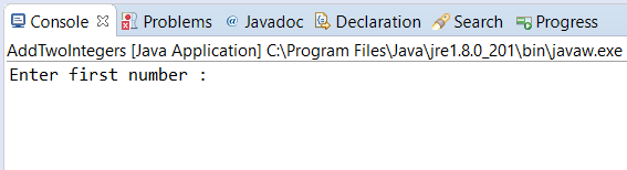 Java Program - Add Two Integers