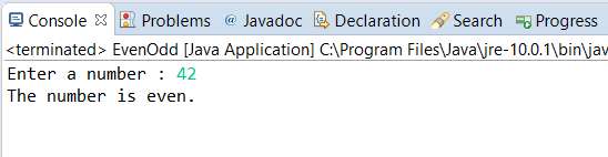 Java Program - Check if Number is Even or Odd