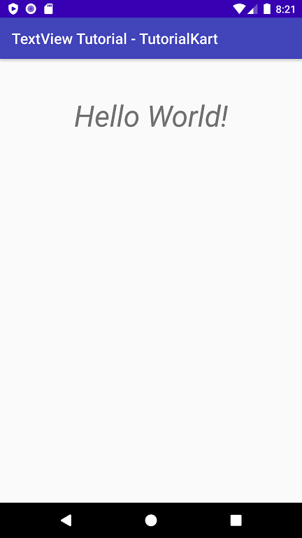 Android TextView - Italic