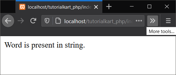PHP - Check if String Contains Specific Word