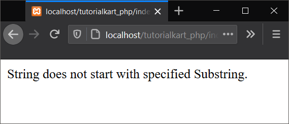 PHP - Check if String Starts with Substring