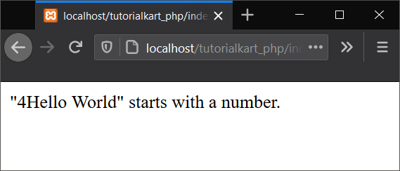 PHP - Check if String Starts with Number