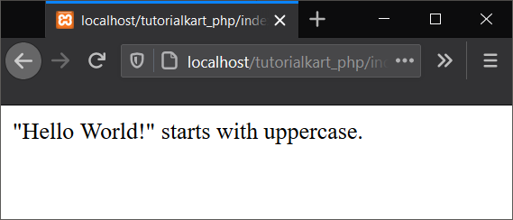 PHP - Check if String Starts with Uppercase