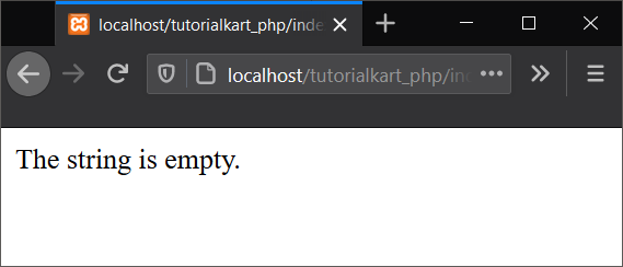 PHP - Check if String is Empty