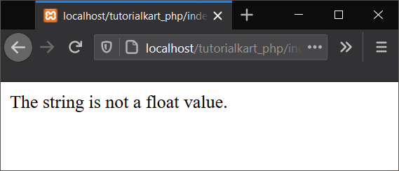 PHP - Check if String is Float - Negative Scenario