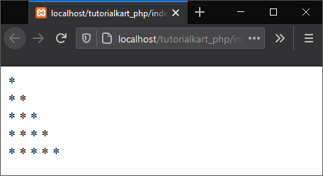 PHP For Loop - Print Start Pattern