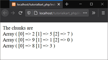 PHP array_chunk() - Split Array into Chunks