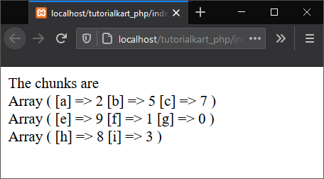 PHP array_chunk() - Split Array into Chunks - Preserve Keys