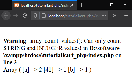 PHP array_count_values()