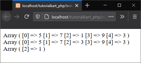 PHP array_diff_assoc() - Compute Difference of Indexed Arrays