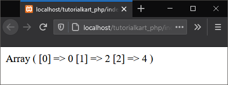 PHP array_keys() - 