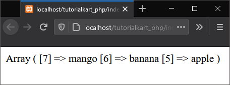 PHP array_reverse() - preserve=TRUE for Indexed Arrays