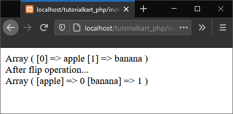 PHP array_flip() - Indexed Array