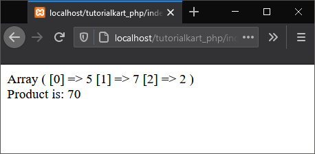 PHP array_product() - Product of Numbers in Array