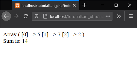 PHP array_sum() - Sum of Numbers in Array