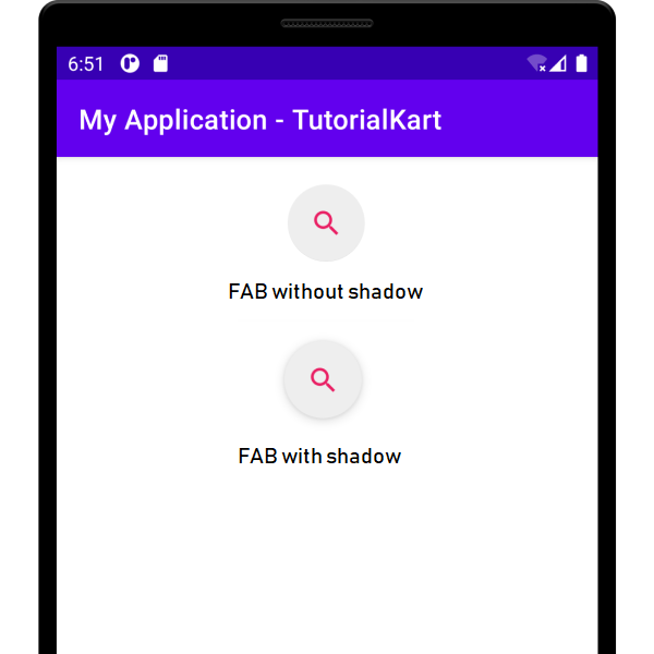 Kotlin Android - Remove Shadow of Floating Action Button