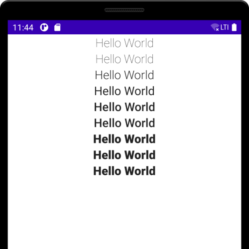Android Compose - Set Font Weight for Text