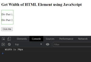 How to Get Width of an HTML Element in JavaScript?