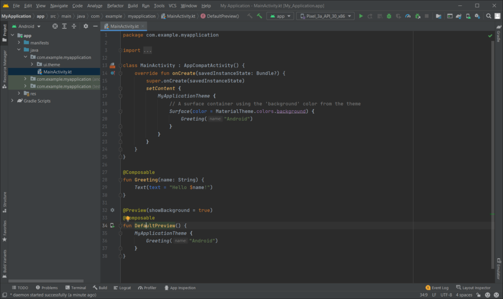Create New Android Studio Project with Jetpack Console