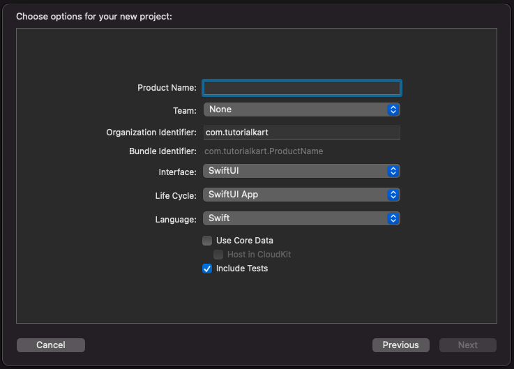 SwiftUI Project - Options Window