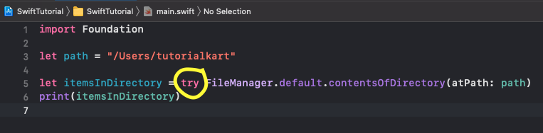 [Solved] Swift - Call can throw, but is not marked with 'try'